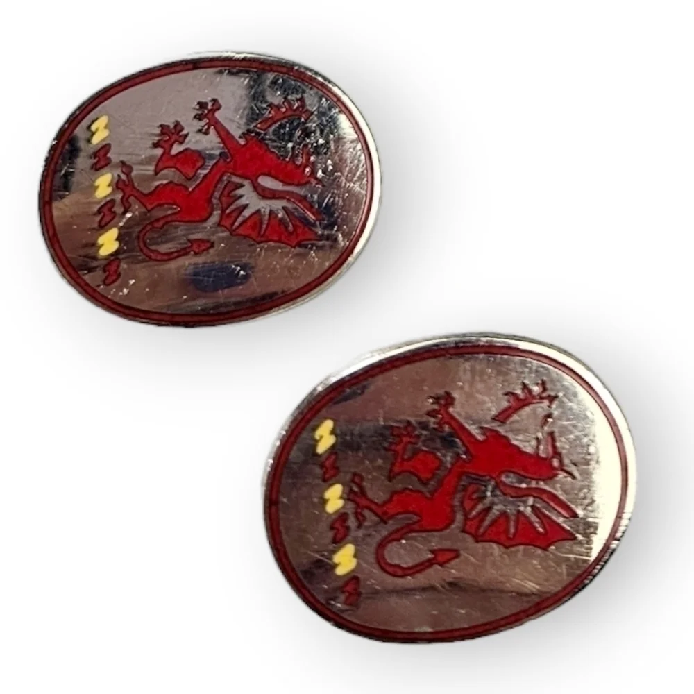 13TH Field Artillery Unit Crest Pin Set Insignia Emblemcraft NYC US Army Vintage